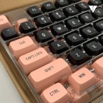Vortex Series Pink Black PBT Keycaps